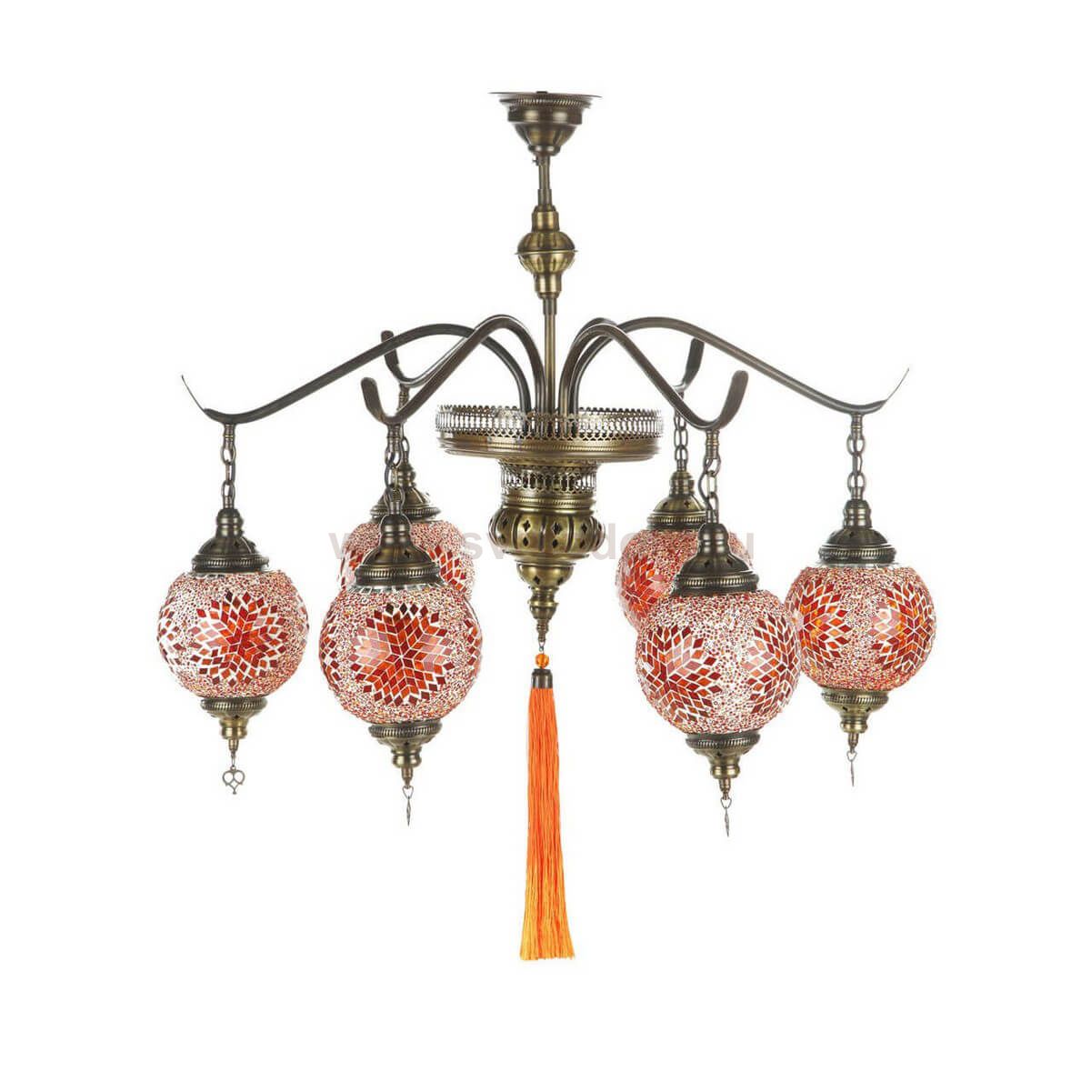 Люстра МАРОККО оранжевый h-80 d-70 Е14 6*40w Kink light 0215T6,09(70)