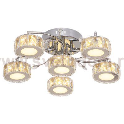 Люстра светодиодная Экономсвет 021H/5+1CR CL