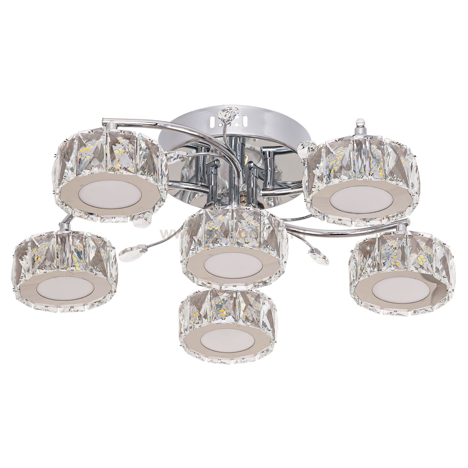 Люстра светодиодная Экономсвет 021H/5+1CR CL