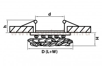 Светильник встраиваемый Lightstar 30374 ONORA