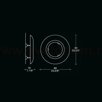 Настенный/Потолочный светильник CRAVE P-PL Red