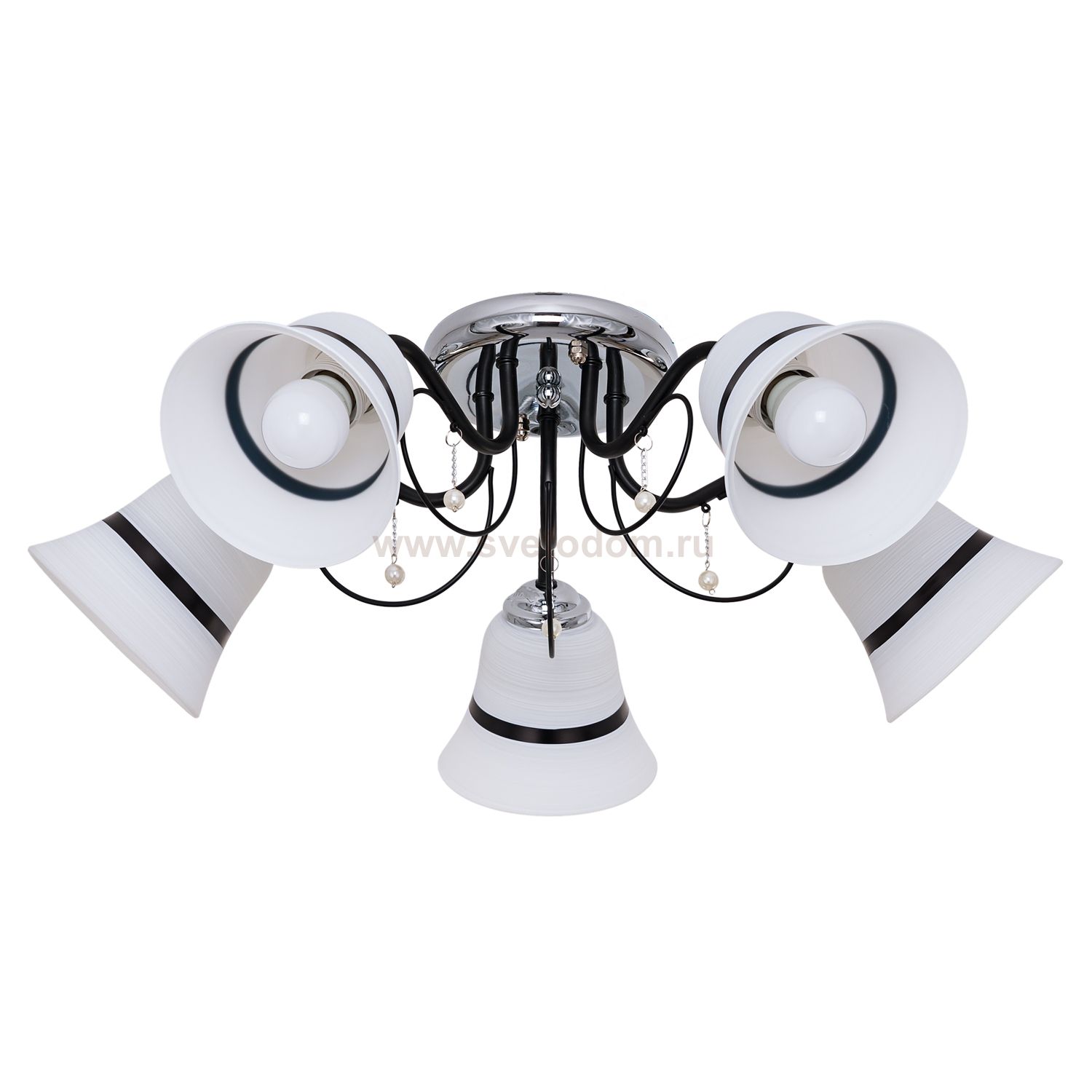 Потолочный светильник Экономсвет 045B/5CR+BK WT