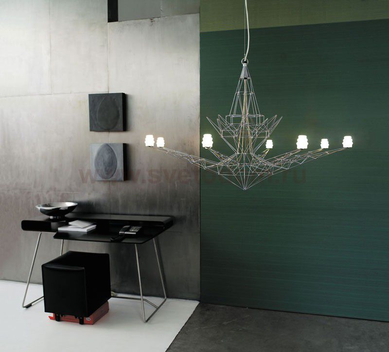Подвесной светильник Foscarini LIGHTWEIGHT H. 5 m анодированный металл