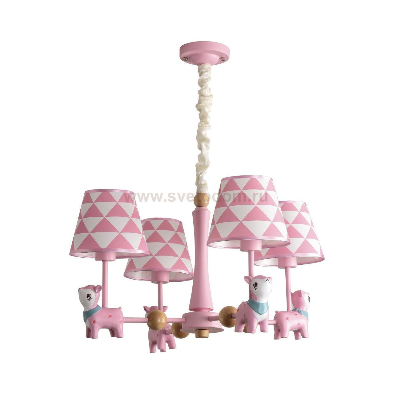 Люстра Бемби розовая E27 4*40W Kink light 074151-4