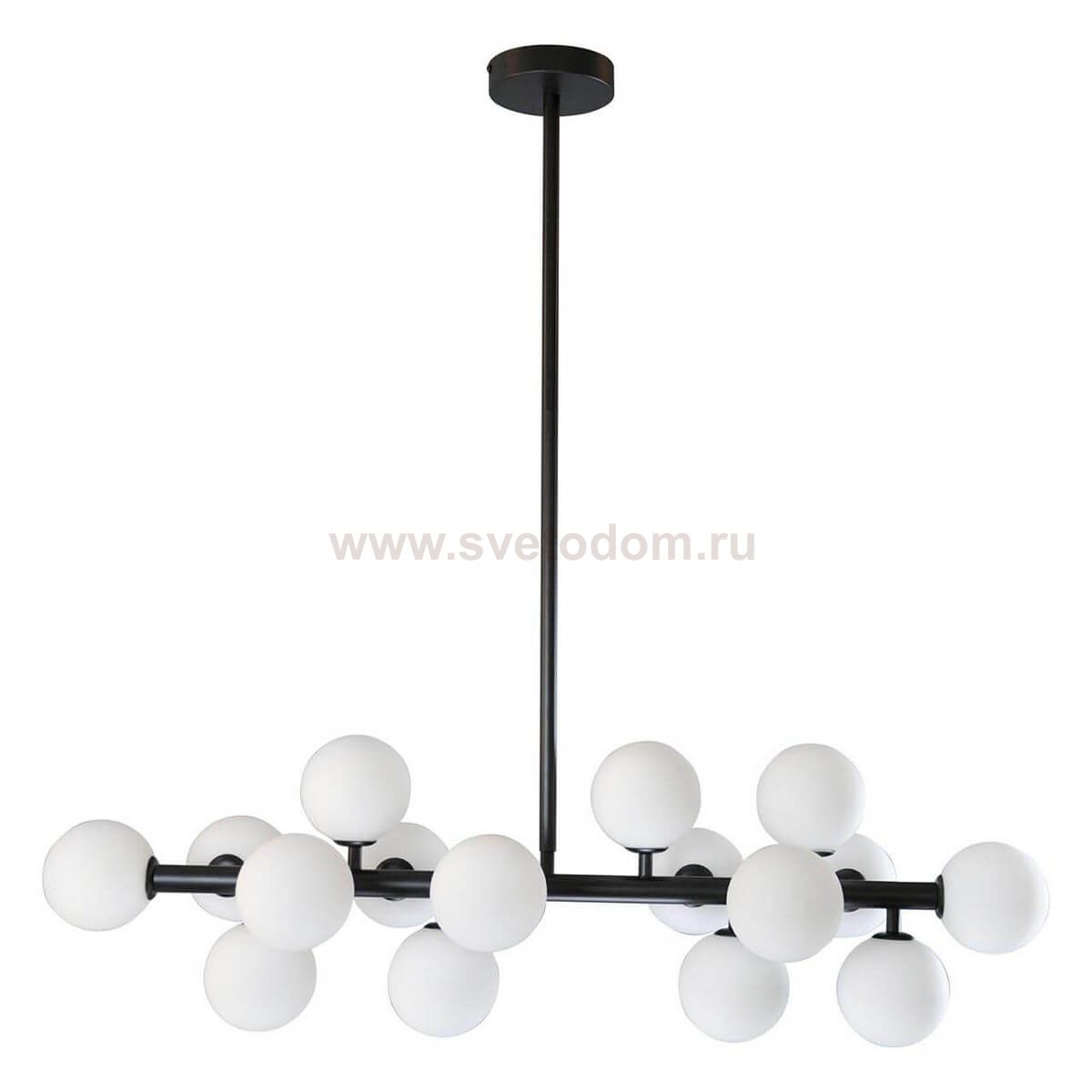 Люстра СИДА черная w92*28 h70 G4 80W (Led лампы в комплекте) Kink light 07504-16,19