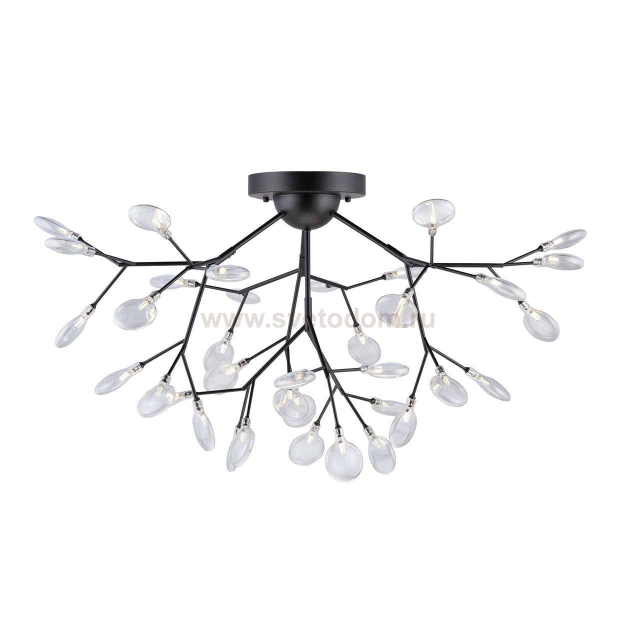 Светильник потолочный ВЕТТА черная d70 h55 G4 54W (Led лампы в комплекте, 4000K) Kink light 07521-27,19