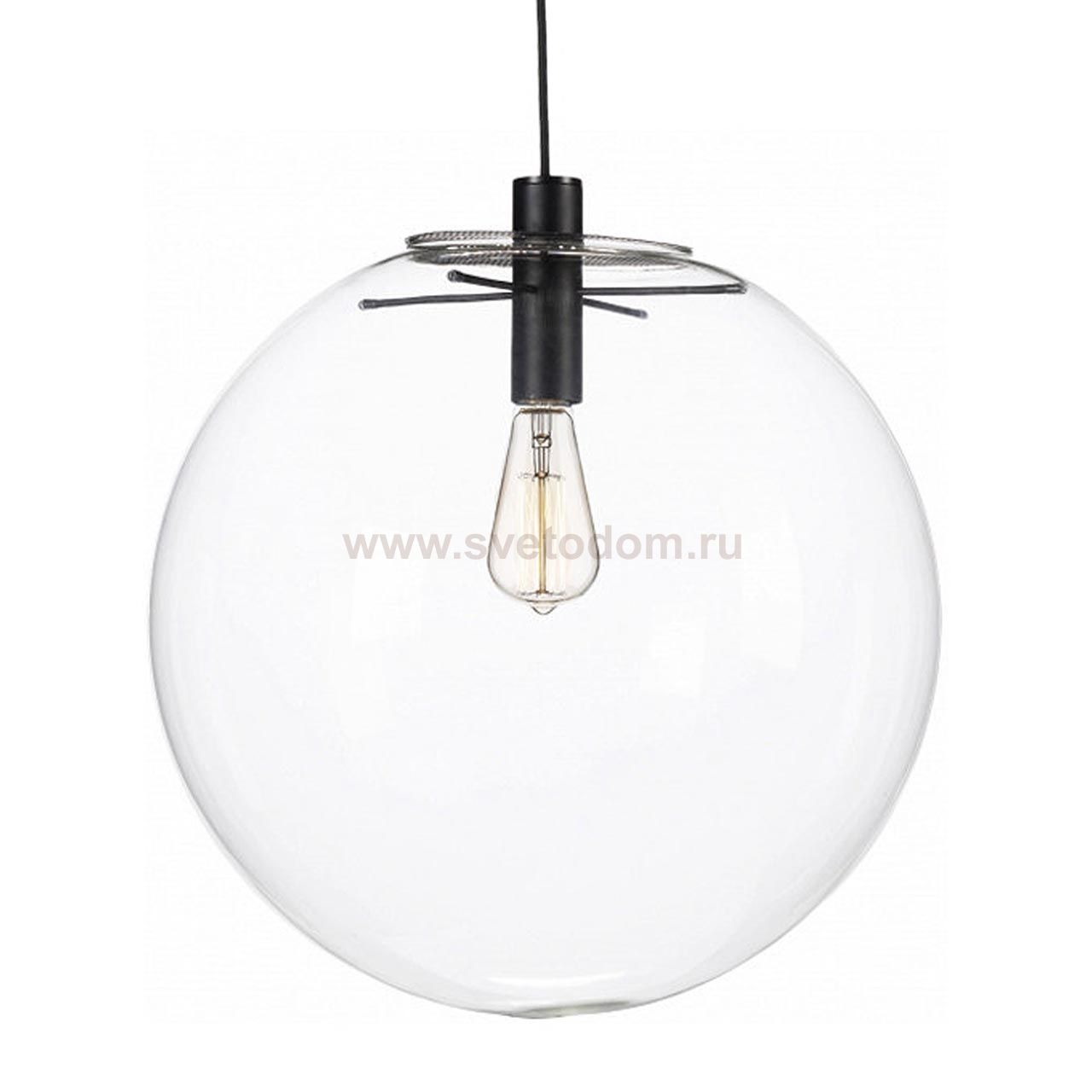 Подвесной светильник МЕРКУРИЙ прозрачный ( с черными креплениями и проводом) d35 h200 E27 1*40W Kink light 07562-35,21