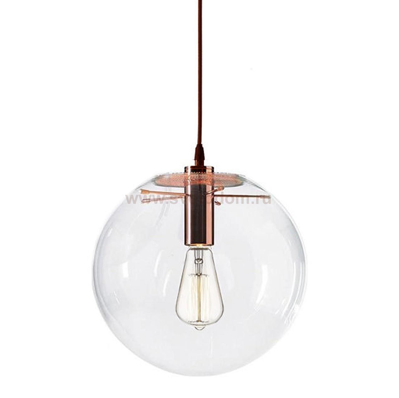 Подвес МЕРКУРИЙ прозрачный (с медными креплениями) d20 h200 E27 1*40W Kink light 07564-20,21