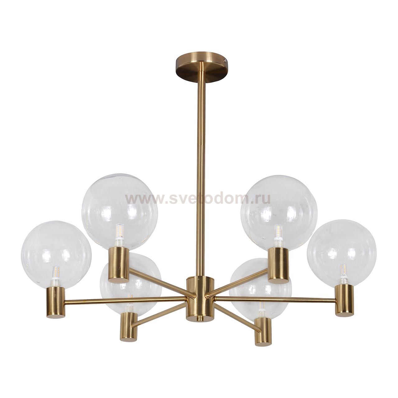 Люстра КИАРА бронза d74 h62 G9 6*5W диаметр плафонов 15см (Led лампы в комплекте, 3000К) Kink light 07603-6