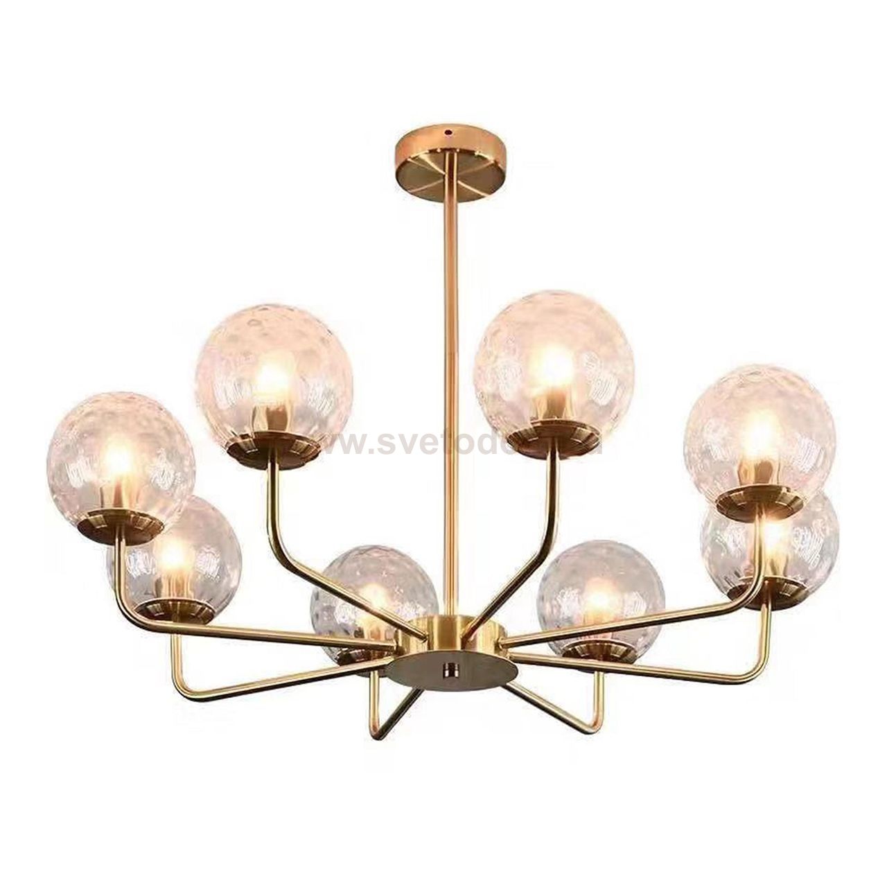 Люстра КИАН бронза (прозрачные плафоны) d80 h55 E27 8*40W Kink light 07617-8,20