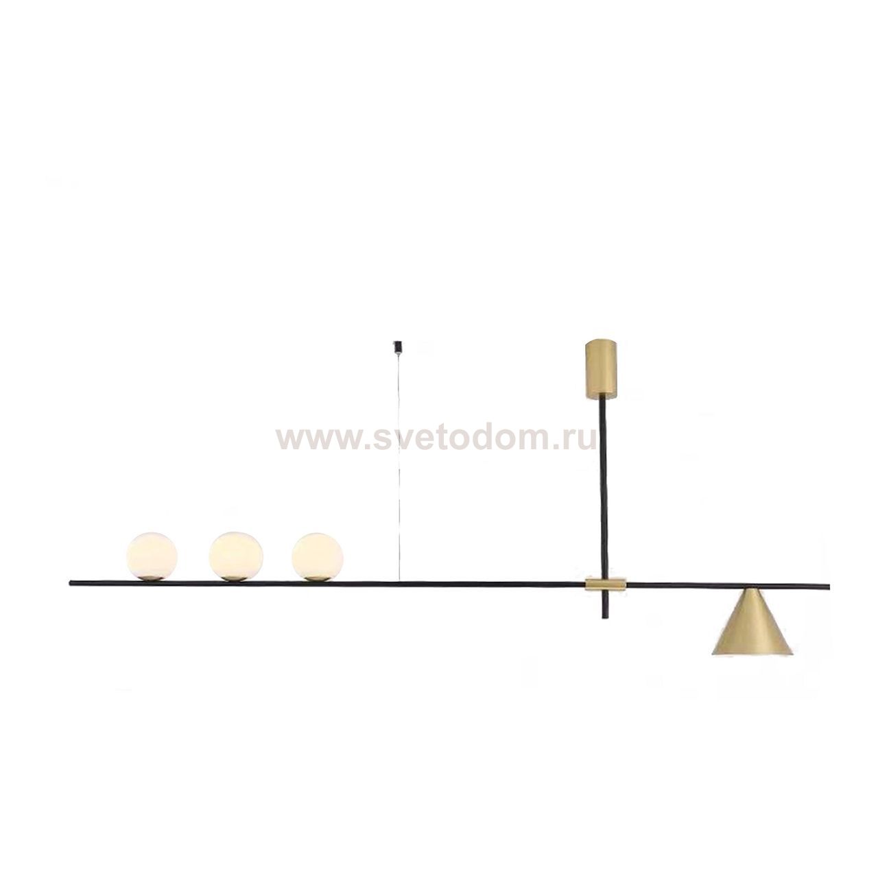 Люстра ПУЛЛ бронза/золото d140 h70 G4 3*5W + E27 1*40W (лампы G4 в комплекте) Kink light 07620-3+1,33