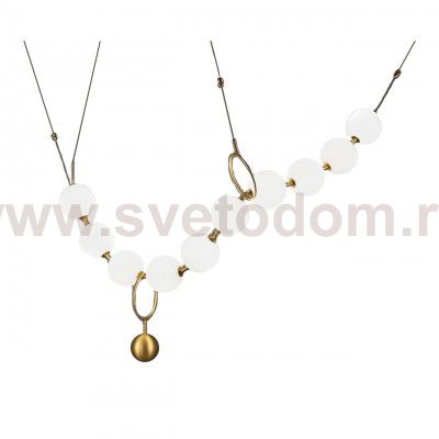 Подвес СТИН бронза плафоны opal (белые) w170*20 h150 Led 10*8W (4000К) Kink light 07623-10,20