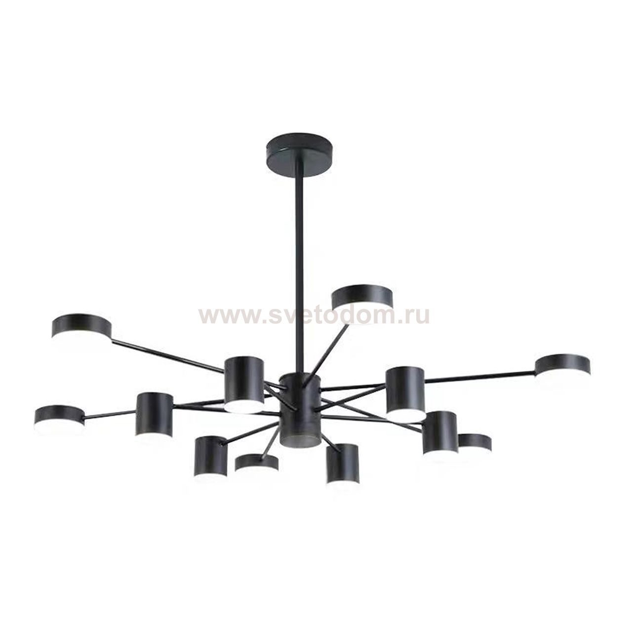 Люстра МЕКЛИ черная d80 h67 Led 6*5W+6*8W(4000К) Kink light 07649-12,19