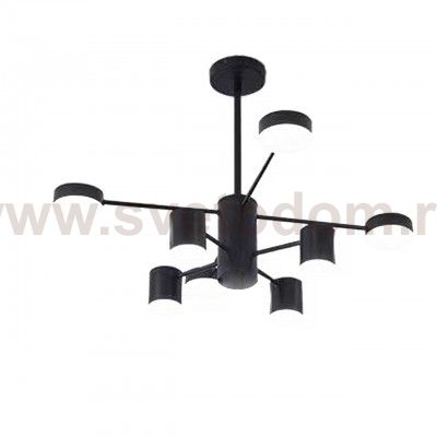 Люстра МЕКЛИ черная d75 h67 Led 4*5W+4*8W (4000К) Kink light 07649-8,19