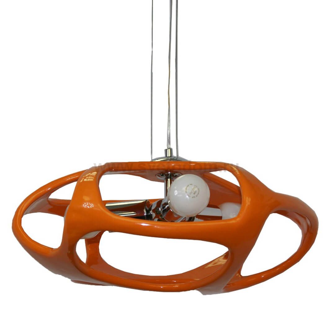 Подвесной светильник ТИМОША оранжевый D-45cm H-120cm E27 3*40w (лампами не комплектуется) Kink light 07733В,09