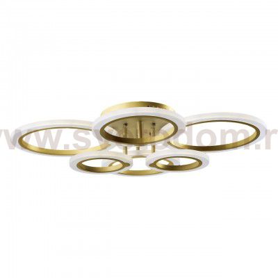 Люстра диммируемая САГА матовое золото d 81*61 h13 Led 117W (3000-6000K) Kink light 07819,33(3000-6000K)