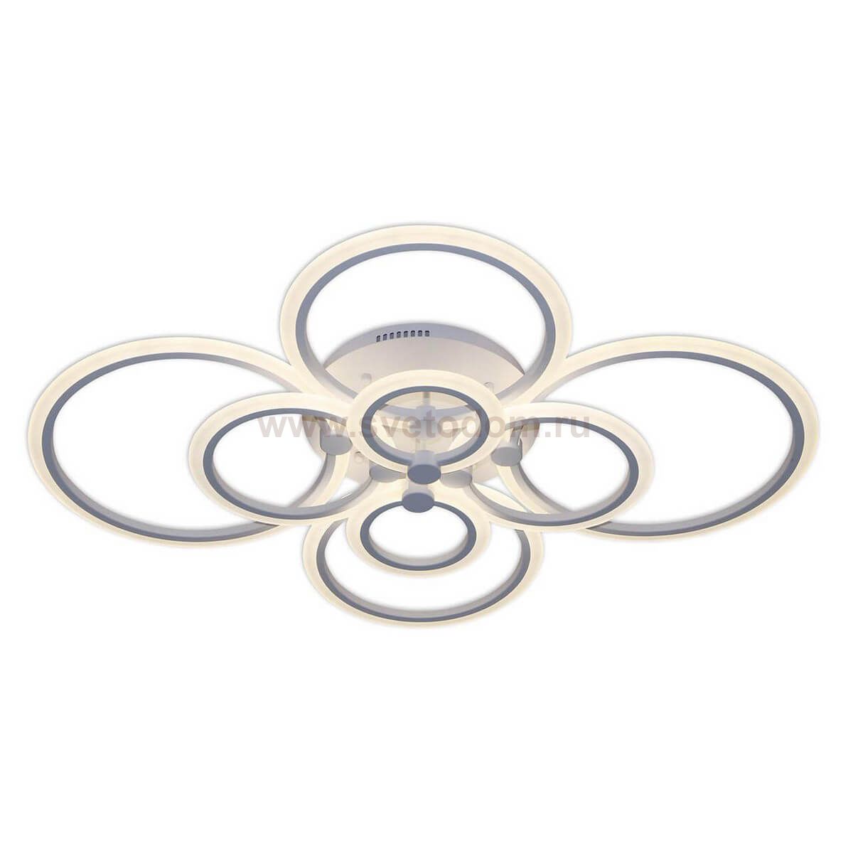 Люстра диммируемая САГА New белая w95*81 h13 Led 149w (3000K-6000K) с пультом ДУ Kink light 07821A