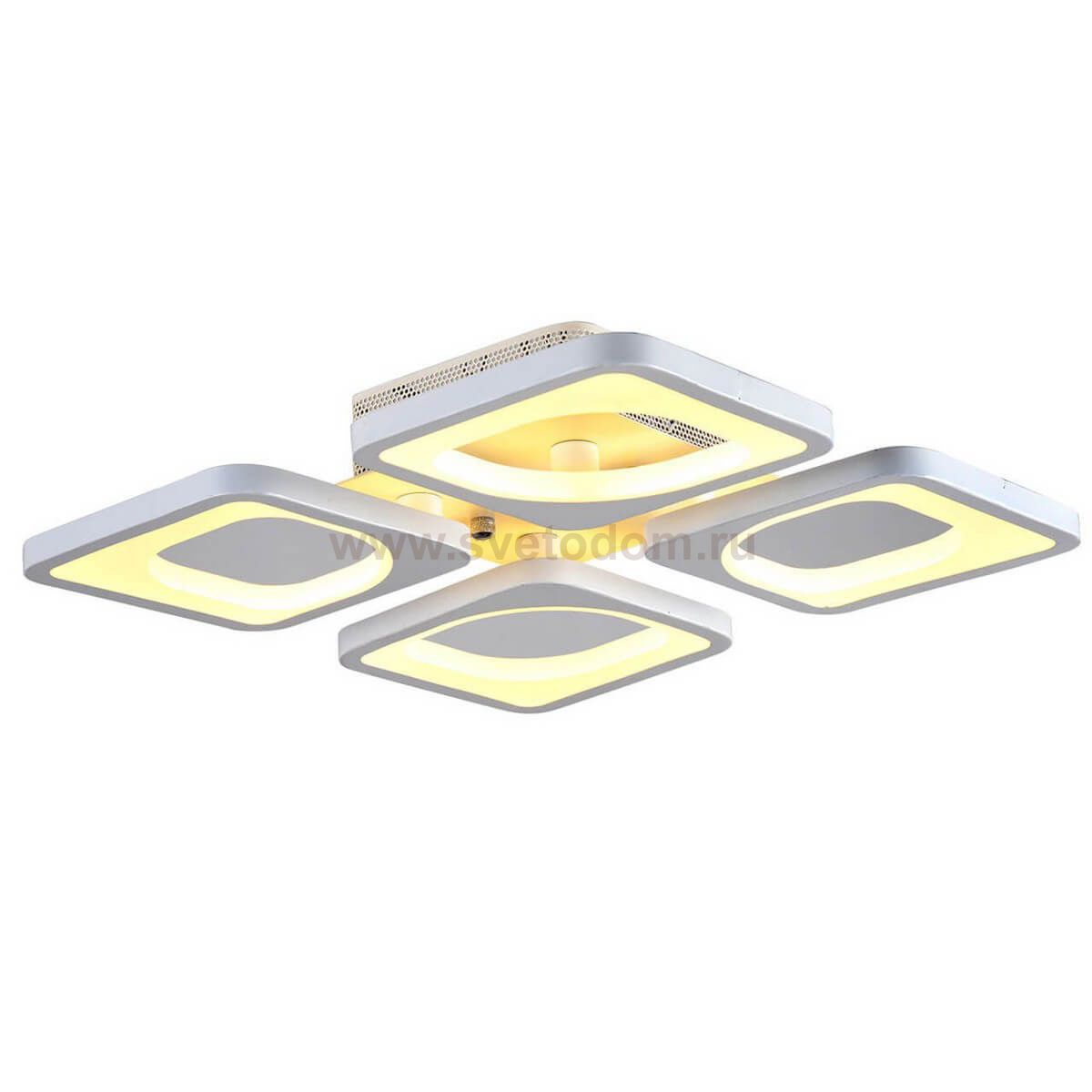 Светильник диммируемый КВАДРО белый w45*45 h10 Led 32W 3000K-6000К с пультом ДУ Kink light 08110D