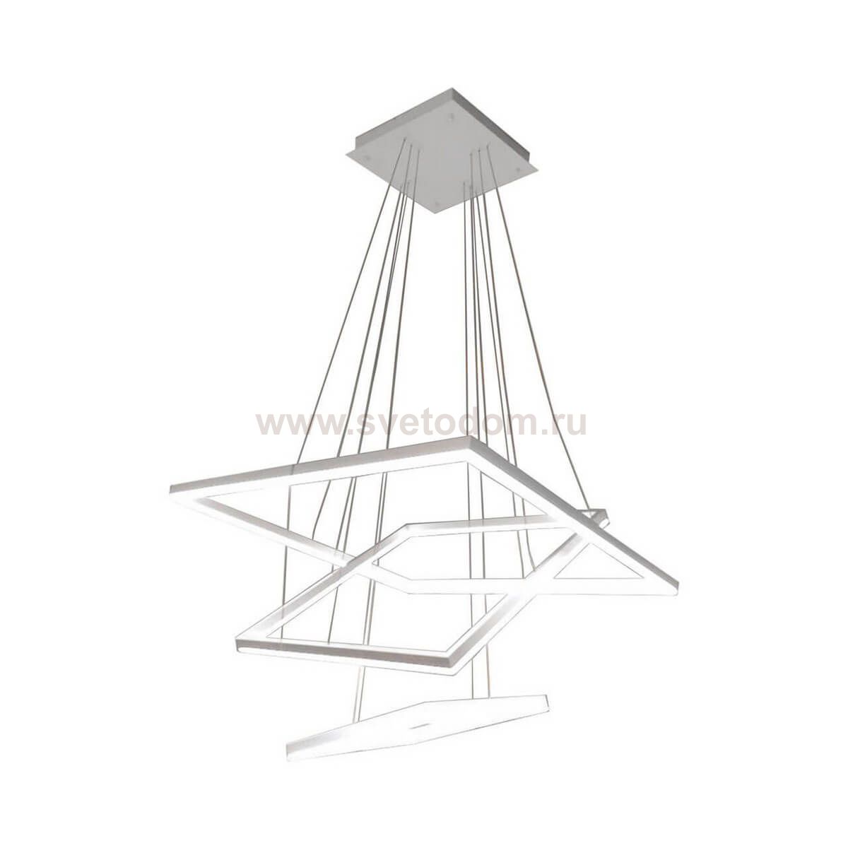 Подвесной светильник диммиреумый АЛЬТИС белый w80+60+40 h110 Led 110W (3000K-6000K) с пультом ДУ Kink light 08201,01(3000-6000K)