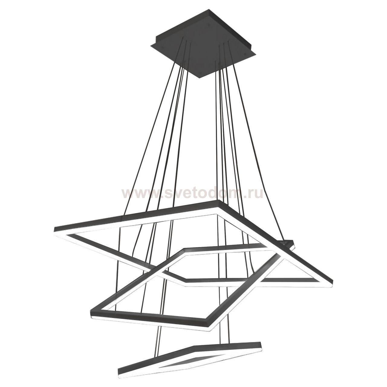 Подвесной светильник диммиреумый АЛЬТИС черный w80+60+40 h110 Led 110W (3000K-6000K) с пультом ДУ Kink light 08201,19(3000-6000K)