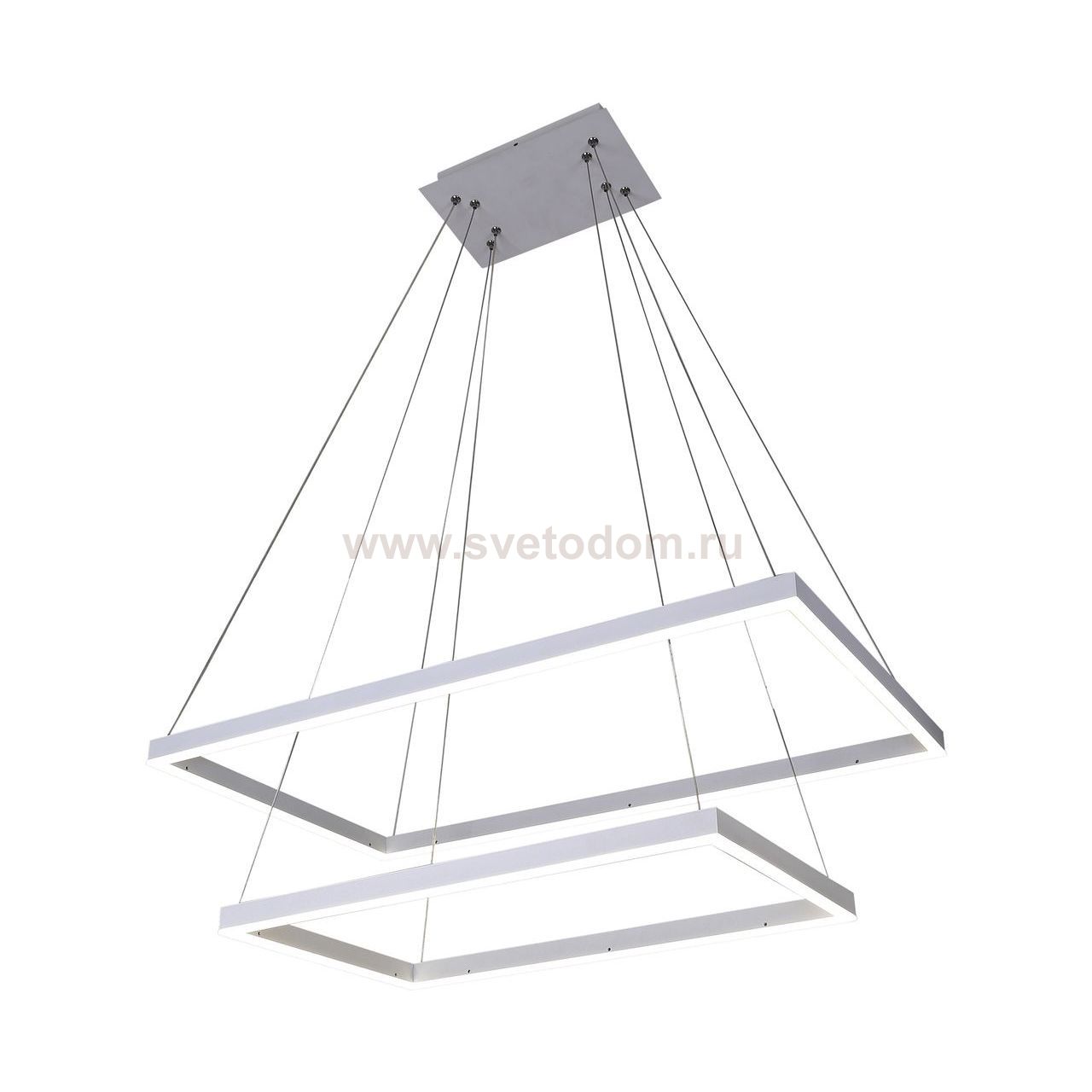 Подвесной светильник диммируемый АЛЬТИС 2х ярусный белый w80*40 + 60*30 h110 Led 86W (3000-6000K) Kink light 08211,01(3000-6000K)