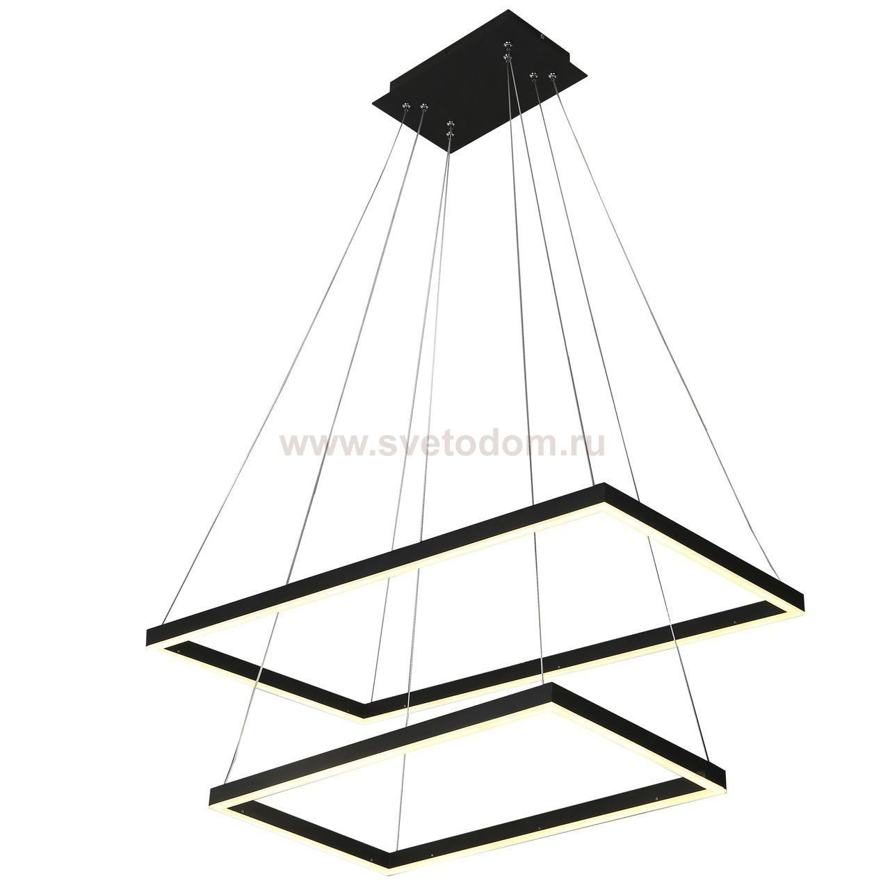 Подвесной светильник диммируемый АЛЬТИС 2х ярусный черный w80*40 + 60*30 h110 Led 86W (3000-6000K) Kink light 08211,19(3000-6000K)