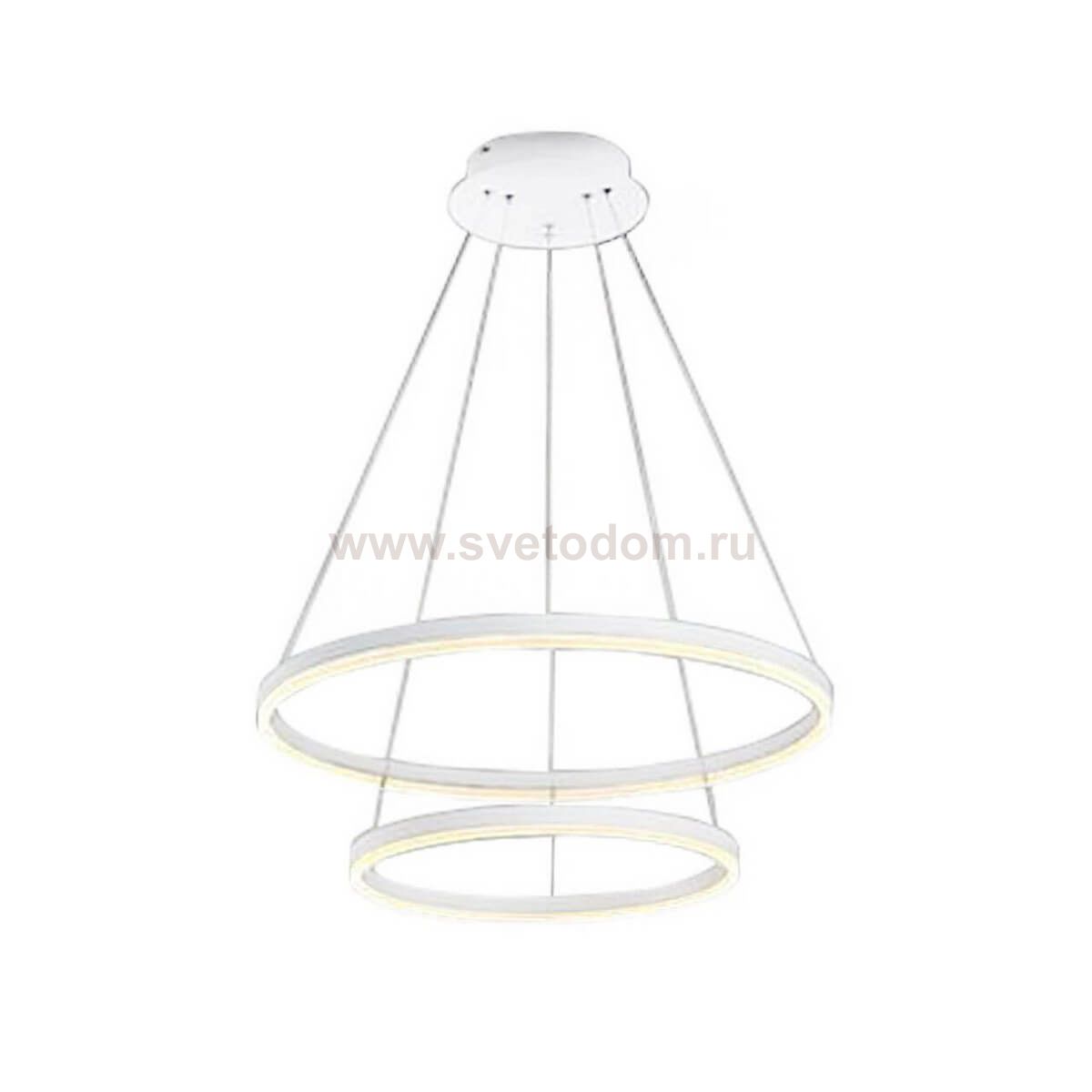 Подвесной светильник диммируемый ТОР белый d60+40 h110 Led 60W (3000K-6000K) с пультом ДУ Kink light 08219B,01(3000K-6000K)