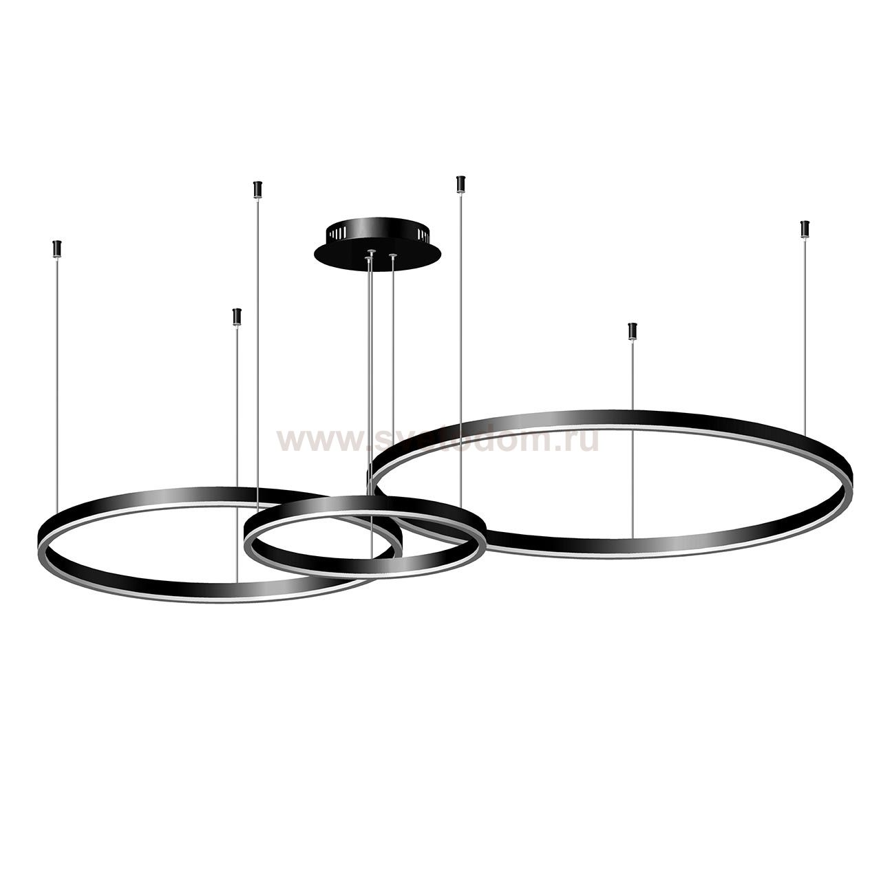 Подвес ТОР черный w133.5*95(d80+60+40) h110 Led 110w (4000k) Kink light 08223,19P