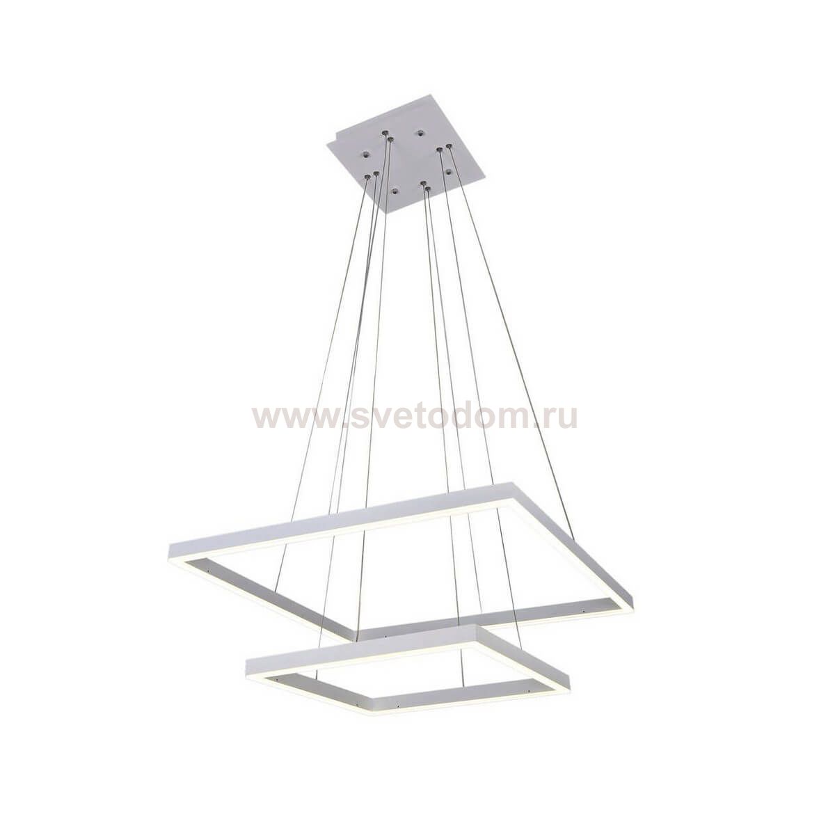 Подвесной светильник диммируемый АЛЬТИС белый w60+40 h110 Led 60W (3000-6000K) с пультом ДУ Kink light 08227,01(3000-6000K)