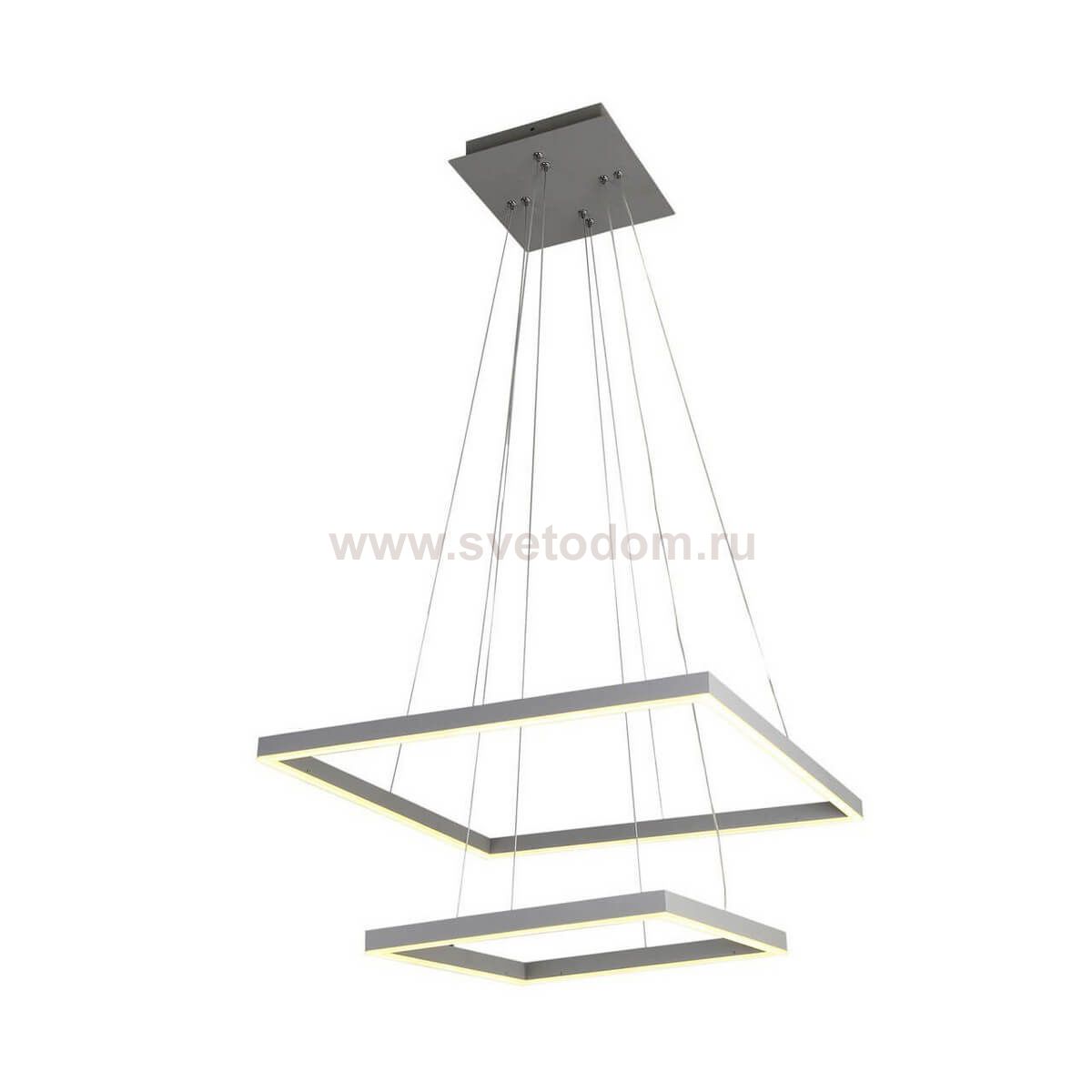 Подвесной светильник диммируемый АЛЬТИС серый w60+40 h110 Led 60W (4000K) с пультом ДУ Kink light 08227,16(4000K)