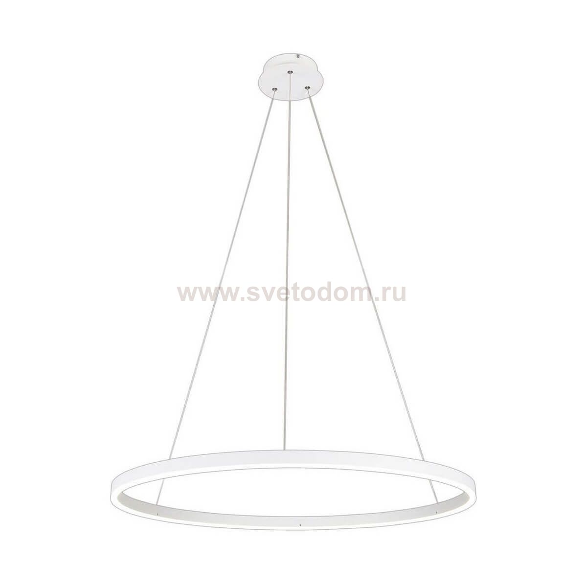 Подвесной светильник диммируемый ТОР белый d100 h120 Led 64W (4000K) с пультом ДУ Kink light 08228D,01