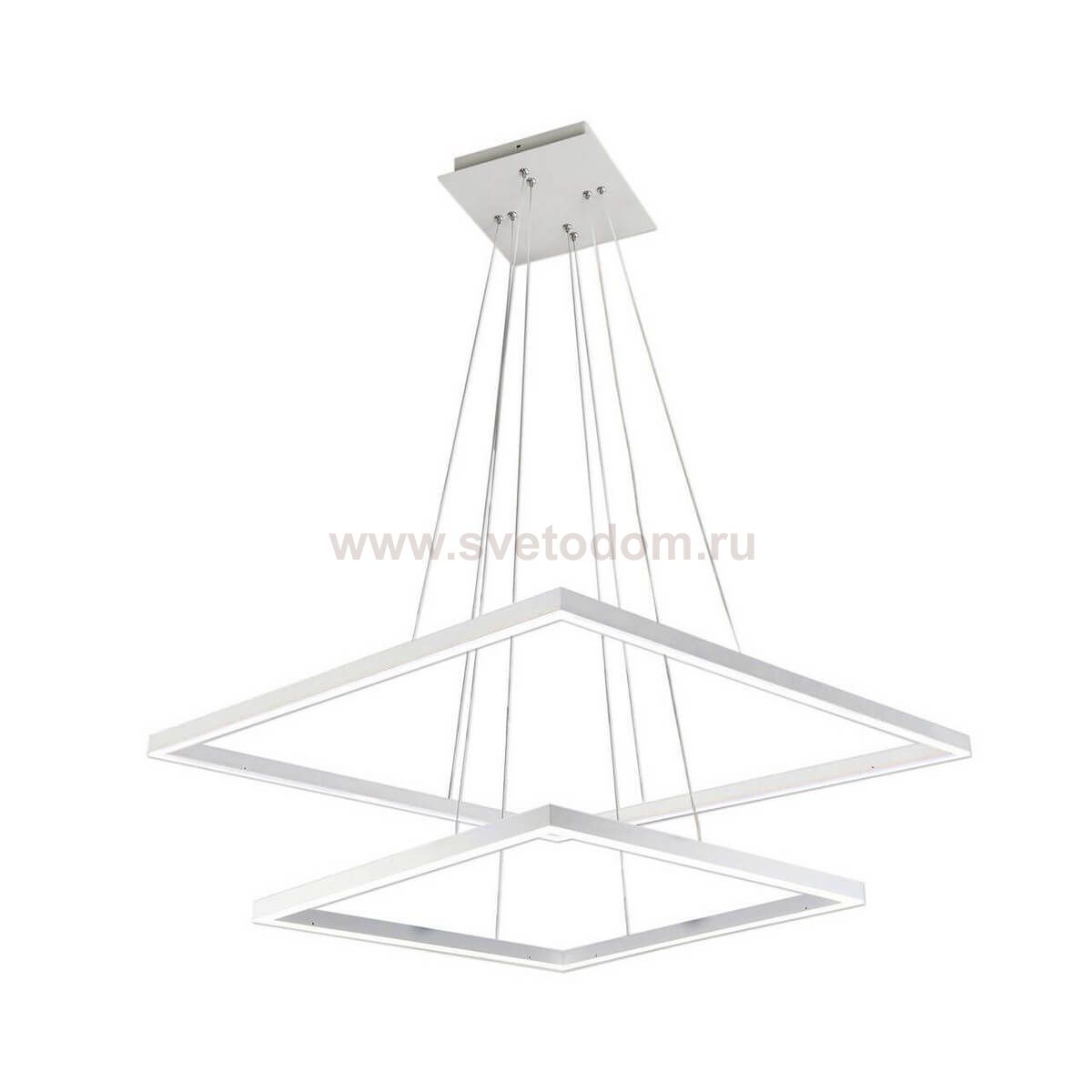 Подвесной светильник диммируемый АЛЬТИС белый h110 w80+60 Led 86W (3000-6000K) с пультом ДУ Kink light 08229,01(3000-6000K)
