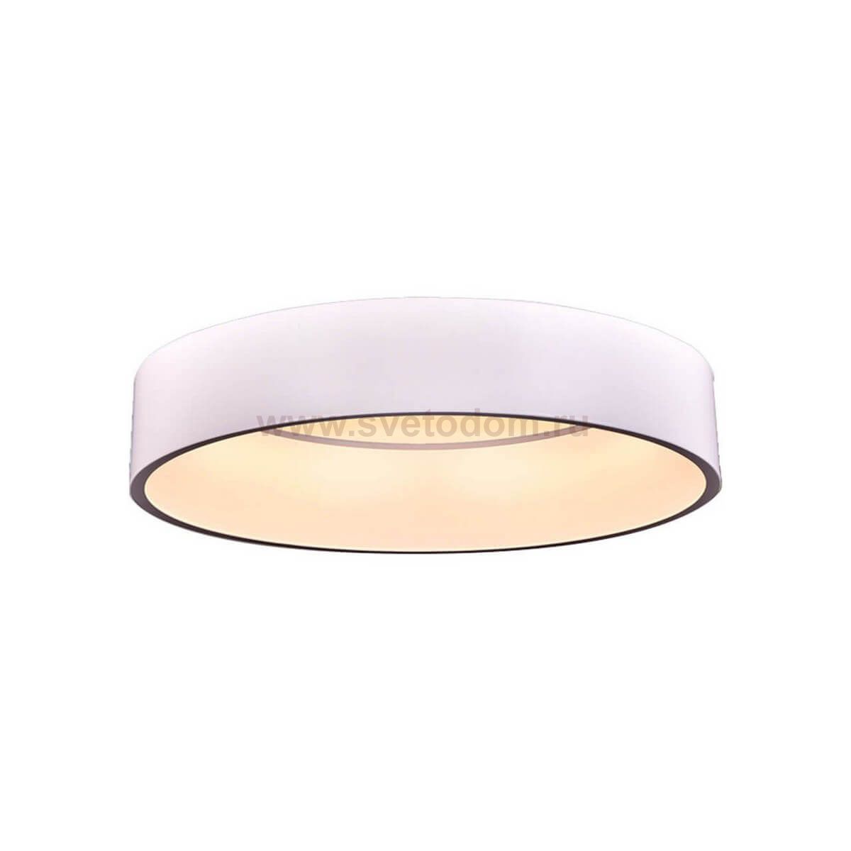 Светильник потолочный КРЕЙС диммируемый белый D60 h15 Led 72W (3000-6000K) с пультом ДУ Kink light 08507P,01