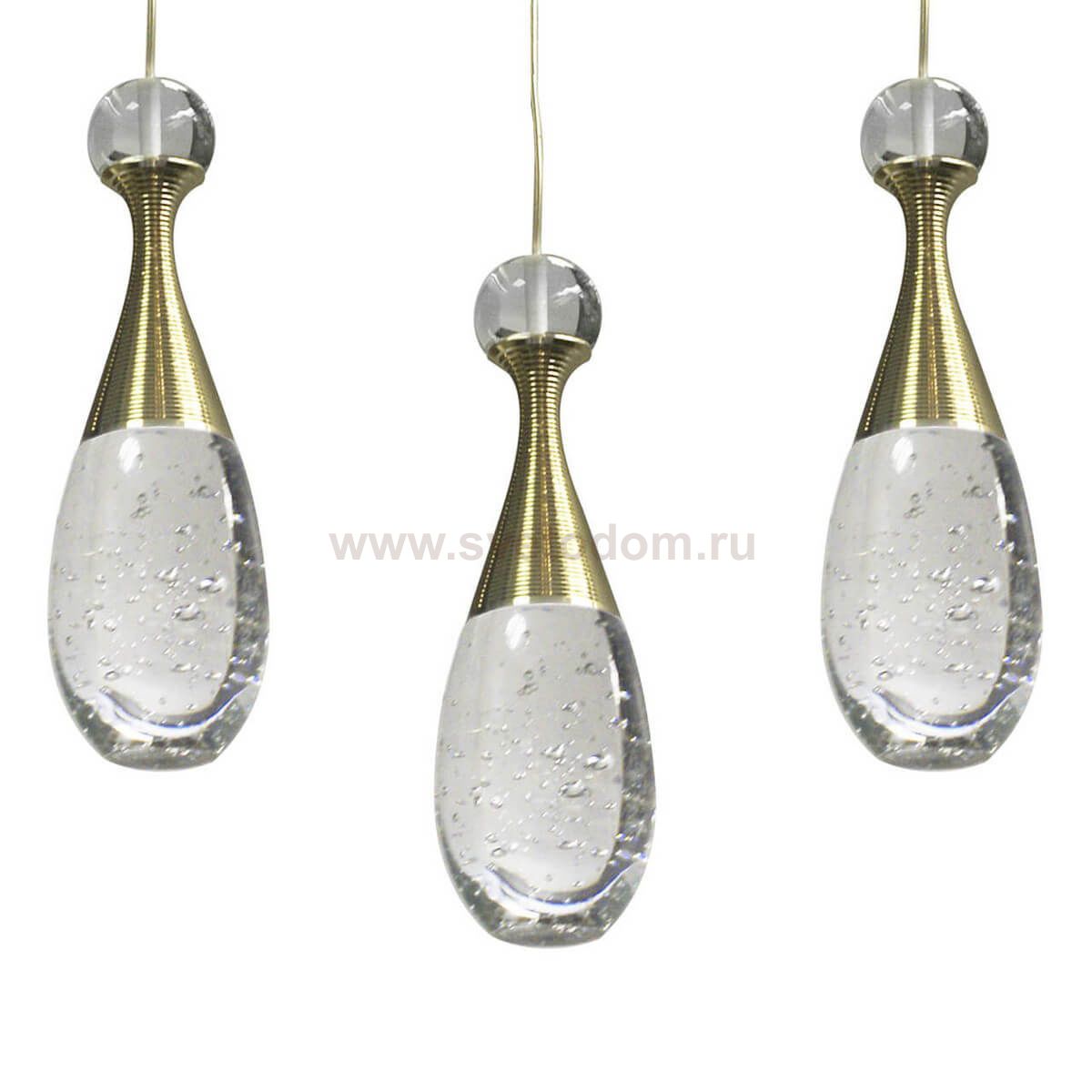 Подвесной светильник ФЛАКОН золото w-50*7 h-90 Led 18w (3000К) Kink light 08543(3000К)