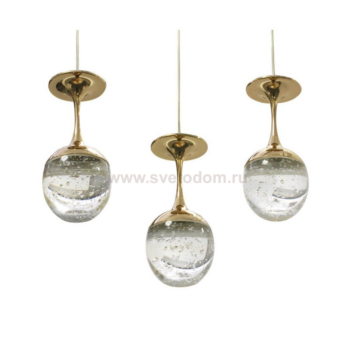 Подвесной светильник БОКАЛ золото w-50*7 h-90 Led 18w (3000K) Kink light 08553(3000K)