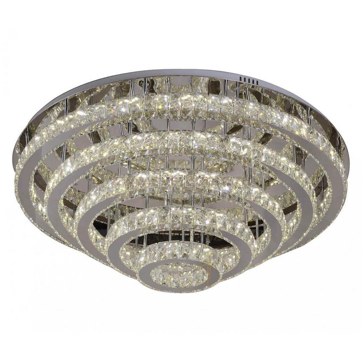 Люстра ТОР-КРИСТАЛЛ хром h38 d100 Led 226W (3000-6000K) с пультом ДУ Kink light 08555(3000-6000K)
