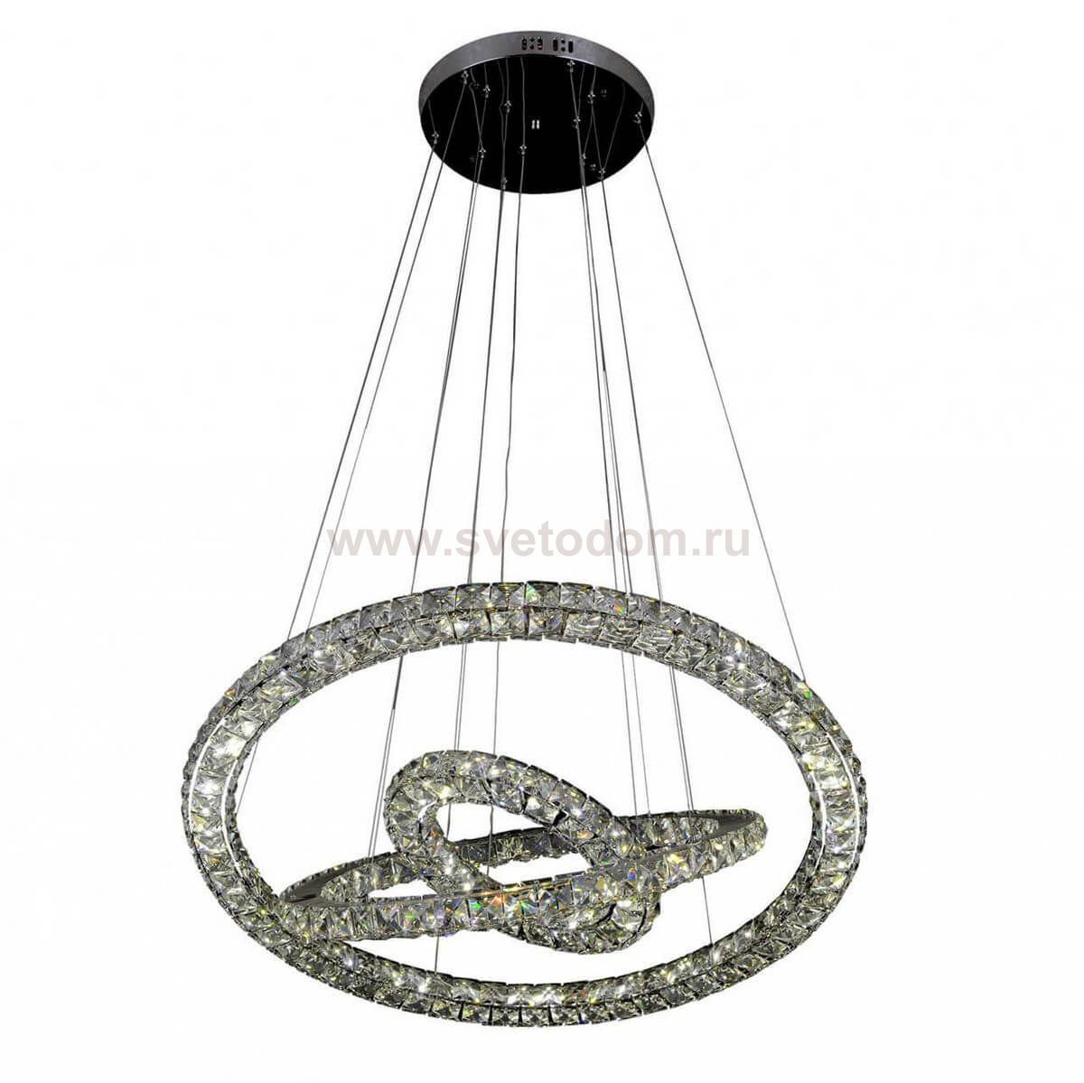 Подвесной светильник ТОР-КРИСТАЛЛ хром h120 d70+50+30 Led 98W (3000-6000К) с пультом ДУ Kink light 08563(3000-6000К)