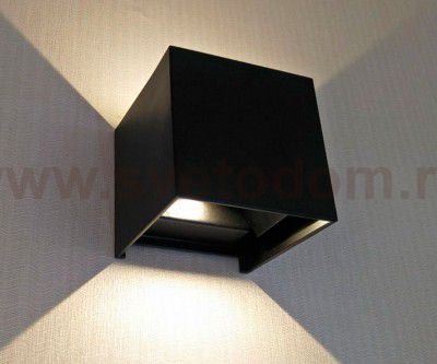Светильник КУБ черный w10x10 h10 Led 6w (3000K) IP65 Kink light 08585,19(3000K)