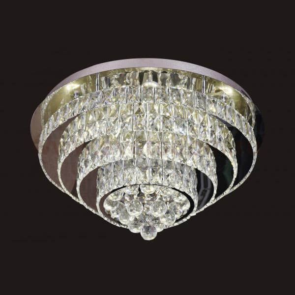 Люстра ТОР-КРИСТАЛЛ хром d60 h30 Led 96W (3000-6000K) с пультом ДУ Kink light 08643(3000-6000K)