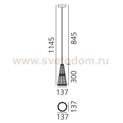 Подвесной светильник Artemide 0940010A Null Vector