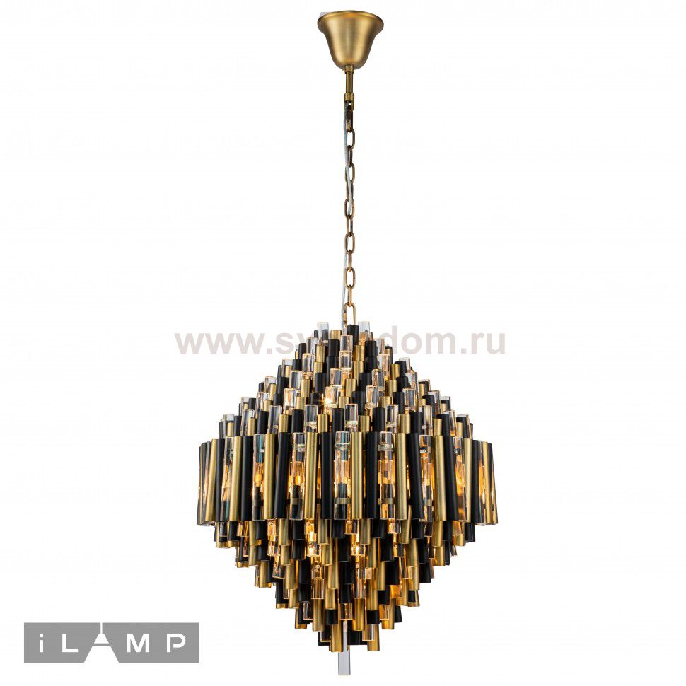 Подвесная люстра iLamp Tribeca 097D-12 Matt Bronze&Black