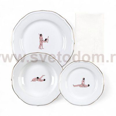 Тарелка Seikantai5271 ELONGATED Set of 3