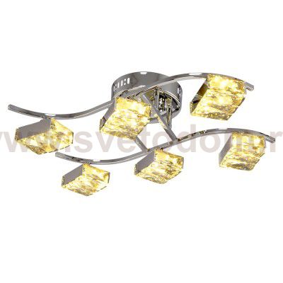Люстра Геометрия 1-1663-6-CR Y LED