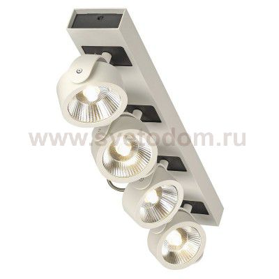 1000118 SLV KALU 4 LED светильник накладной с COB LED 60Вт, 3000К, 4000лм, 24°, белый/ черный