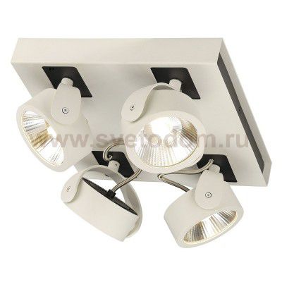 1000120 SLV KALU 4 SQUARE LED светильник накладной с COB LED 60Вт, 3000К, 4000лм, 24°, белый/ черный