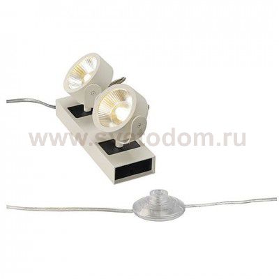 1000126 SLV KALU 2 LED FLOOR светильник напольный с COB LED 34Вт, 3000К, 2000лм, 24°, белый/ черный