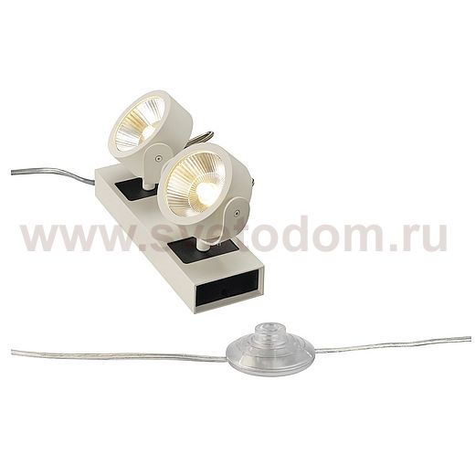 1000126 SLV KALU 2 LED FLOOR светильник напольный с COB LED 34Вт, 3000К, 2000лм, 24°, белый/ черный
