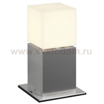 1000344 SLV SQUARE POLE 30 светильник IP44 для лампы E27 20Вт макс., матированный алюминий/ белый