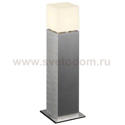 1000345 SLV SQUARE POLE 60 светильник IP44 для лампы E27 20Вт макс., матированный алюминий/ белый