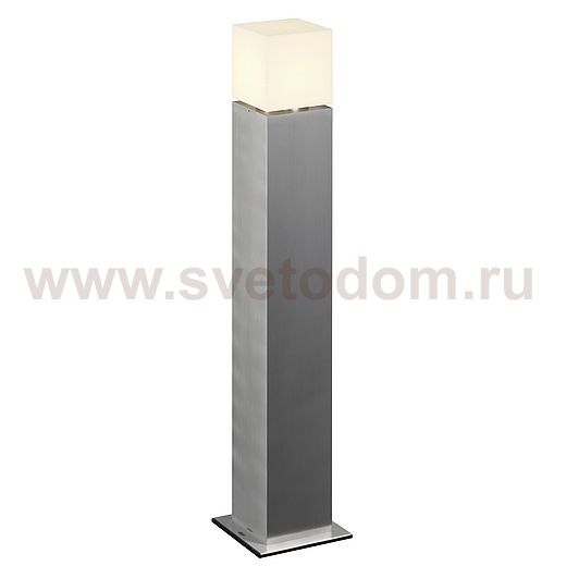 1000346 SLV SQUARE POLE 90 светильник IP44 для лампы E27 20Вт макс., матированный алюминий/ белый
